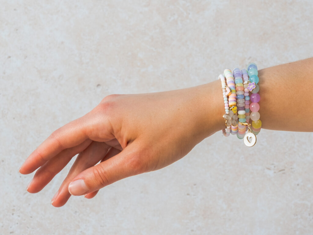 Pastel Beaded Bracelet Making Kit | Stackable Jewellery Craft Kit (Beginner Friendly)