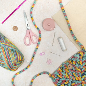 Colourful Granny Square Crochet Bag Kit | Beginner Craft Project