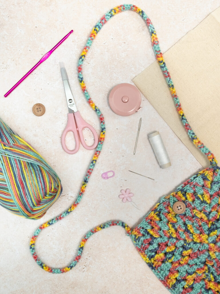 Colourful Granny Square Crochet Bag Kit | Beginner Craft Project