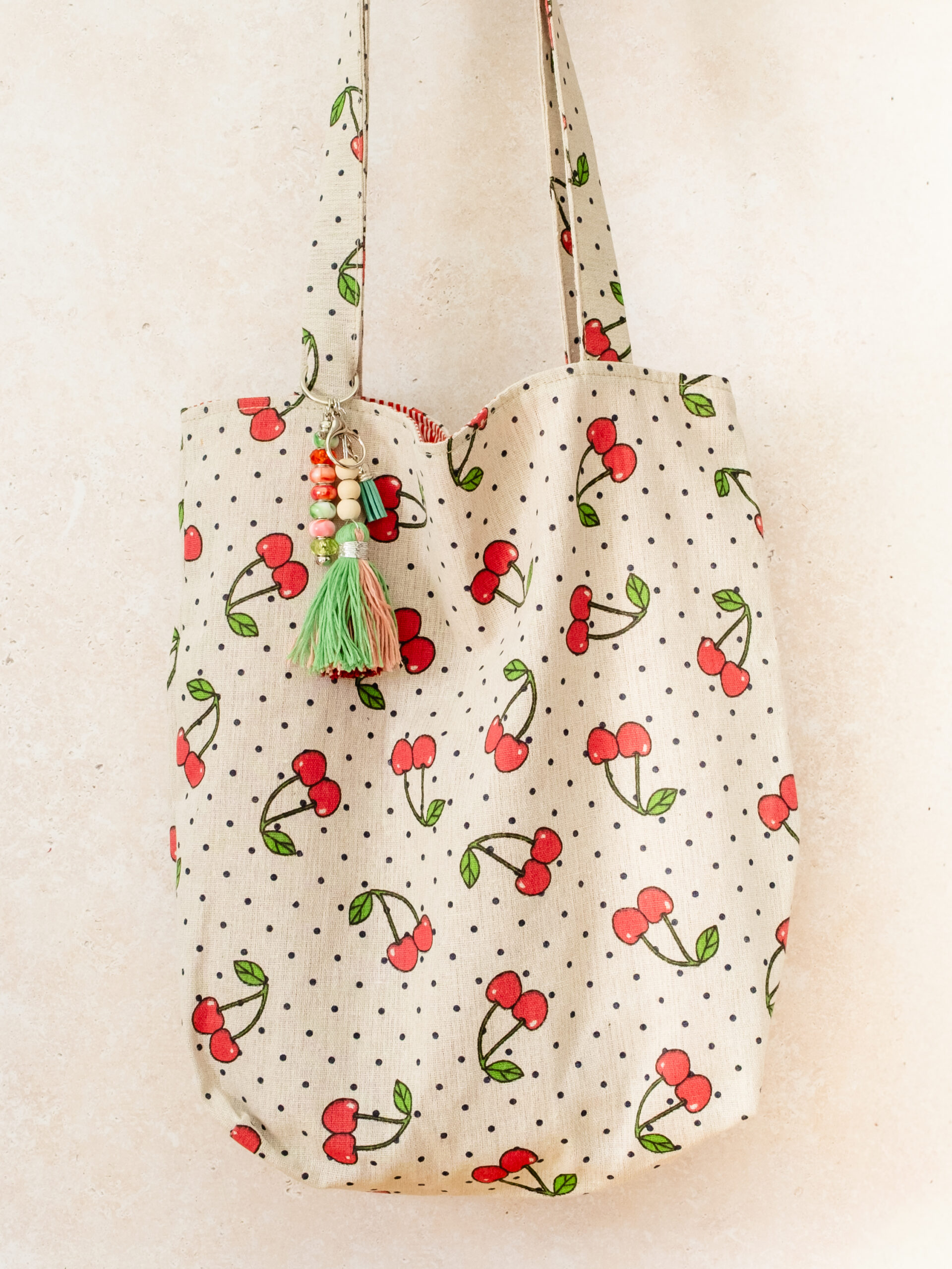 Cherry Tote Bag Sewing Kit | Beginner Friendly Craft Project (Video Tutorial) - Image 8