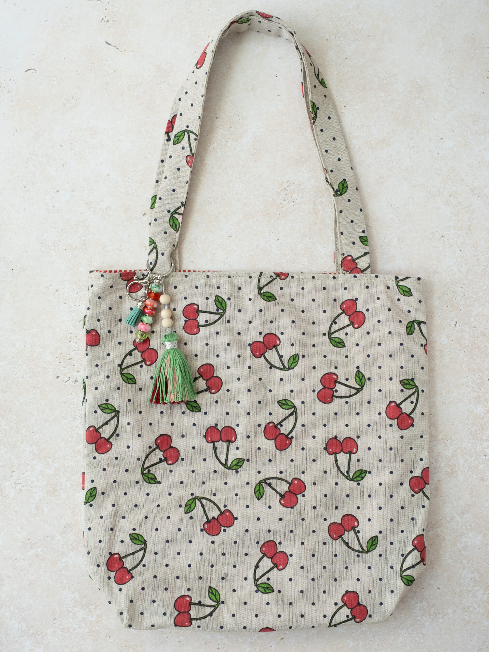 Cherry Tote Bag Sewing Kit | Beginner Friendly Craft Project (Video Tutorial) - Image 4