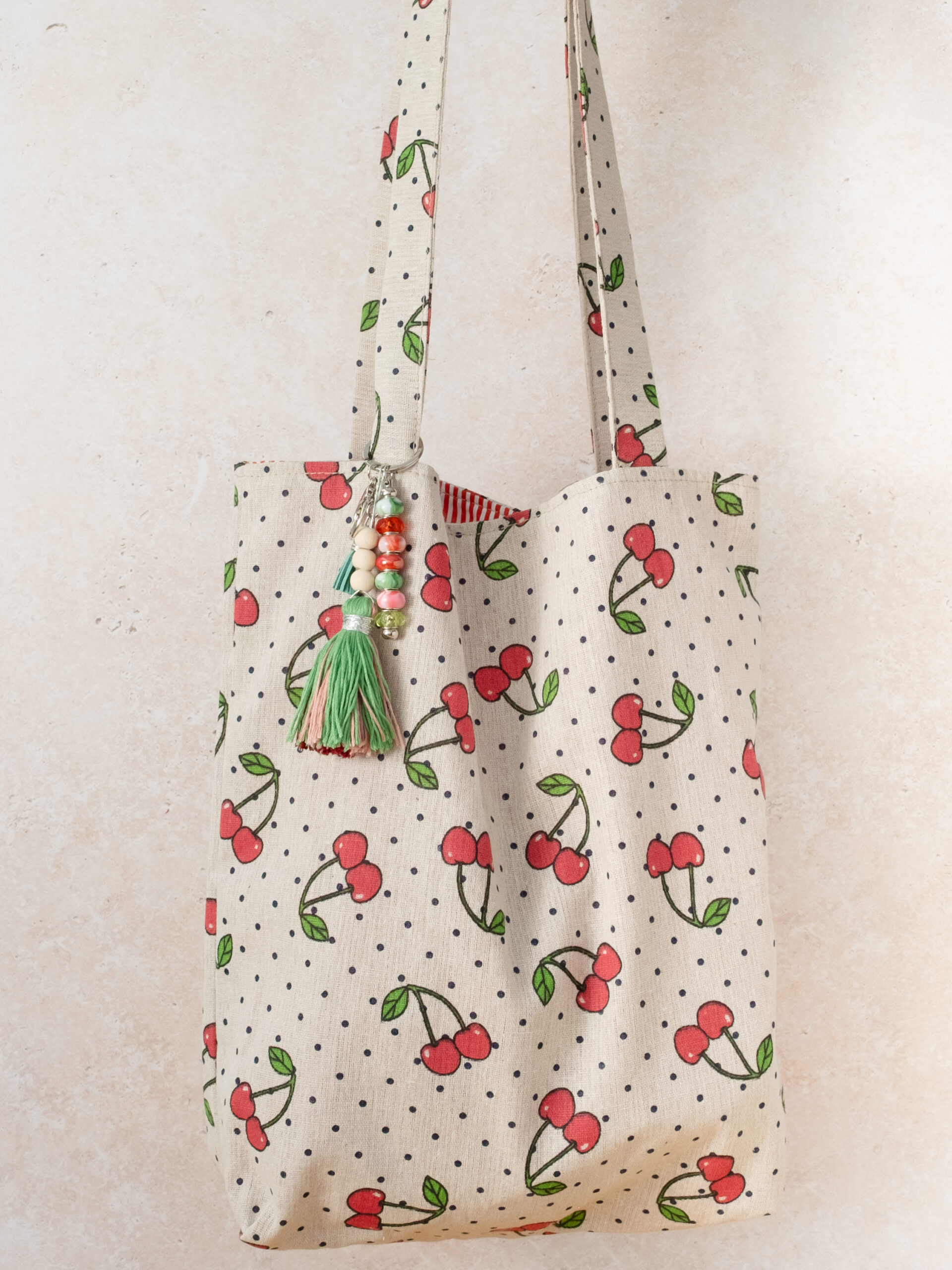 Cherry Tote Bag Sewing Kit | Beginner Friendly Craft Project (Video Tutorial) - Image 10