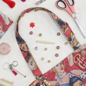 Pin Up Girls Tote Bag Craft Kit | Beginner Sewing Kit | DIY Tote Bag Kit | Complete Sewing Gift Set with Video Tutorial