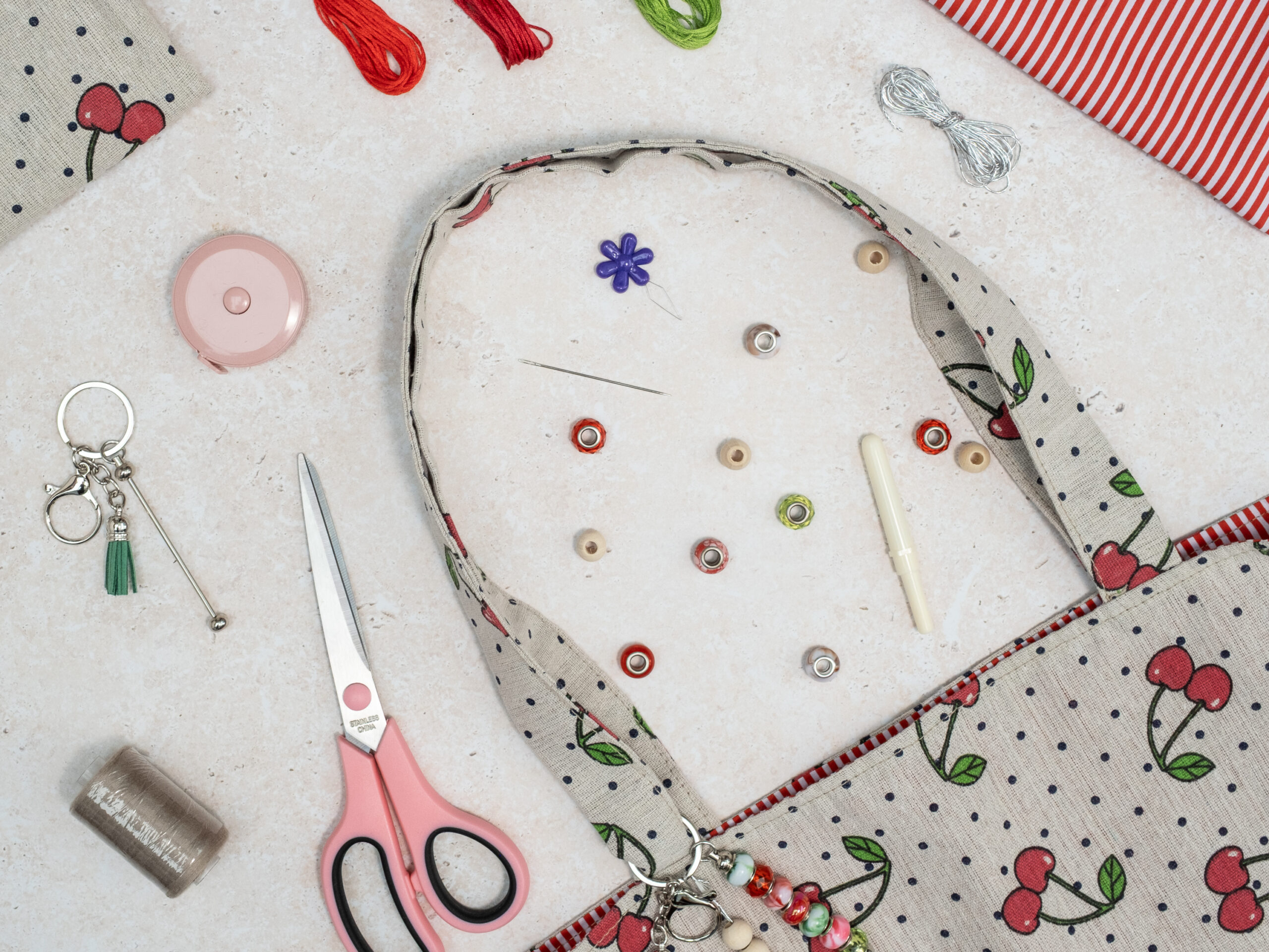Cherry Tote Bag Sewing Kit | Beginner Friendly Craft Project (Video Tutorial)