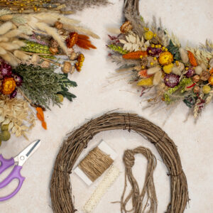 Autumn Dried Flower Wreath Making Kit | Beginner Floral Craft Kit (Video Tutorial)