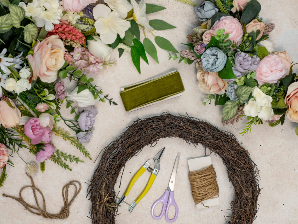 Pastel Artificial Flower Wreath Kit | Beginner Floral Craft Project (Video Tutorial)