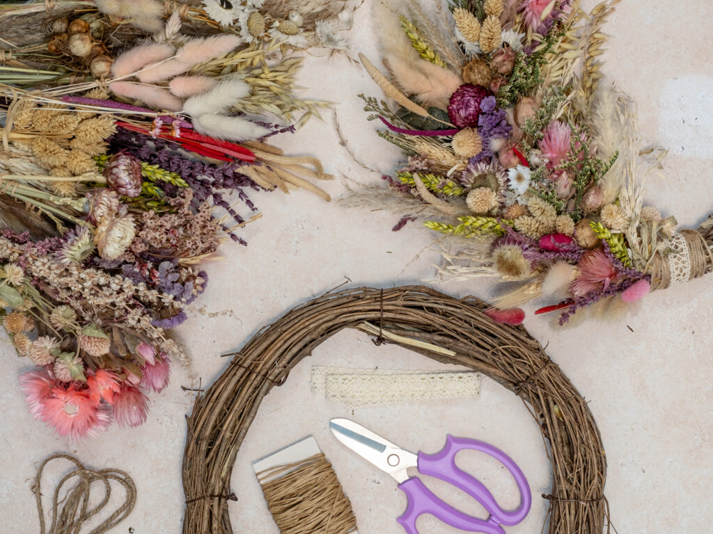 Dried Flower Wreath Craft Kit | Pastel Floral DIY (Video Tutorial)